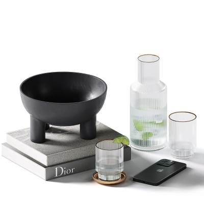 现代饰品摆件 装饰品 书籍水杯 手机 酒水器皿